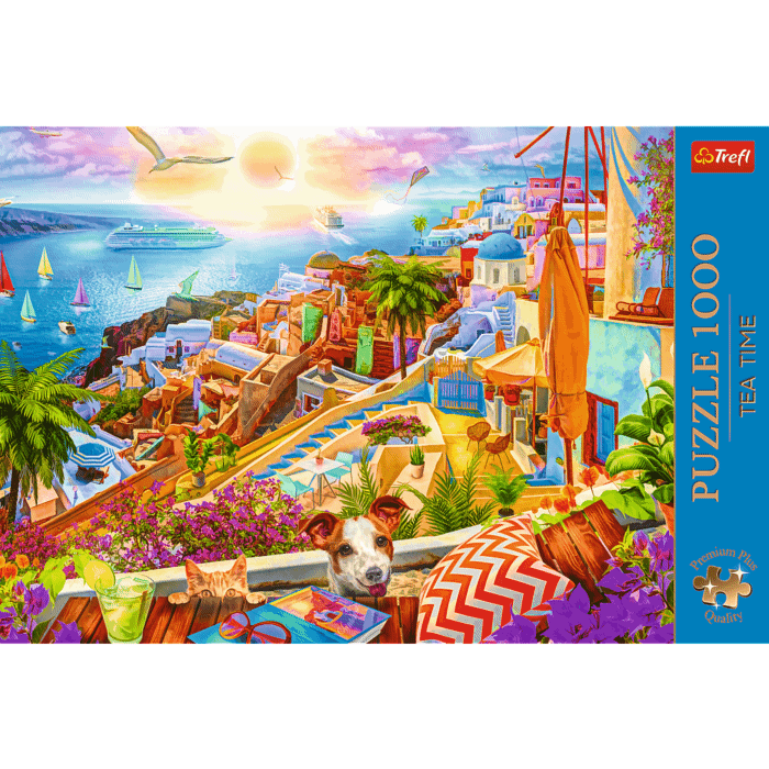 Trefl Tea Time: Visit Santorini 1000 Piece Puzzle