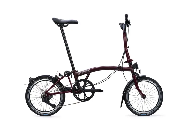 Brompton C Line 4 Speed Mid Handlebar 2026 Folding Bike in Red Plum