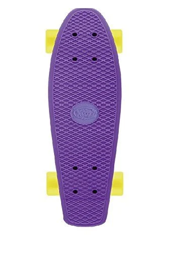 Xootz Kid’s Retro Plastic Complete Cruiser Skateboard, Purple – 22″