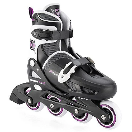 Xootz Kids Girl’s Adjustable Inline Skates and Padded Roller Blades Boots – Sizes 12 to 1