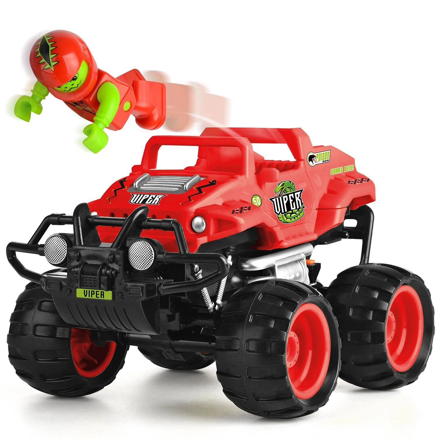 Toyrific Monster Smash Ups Rechargeable Remote Control RC Race Truck, Red – Viper