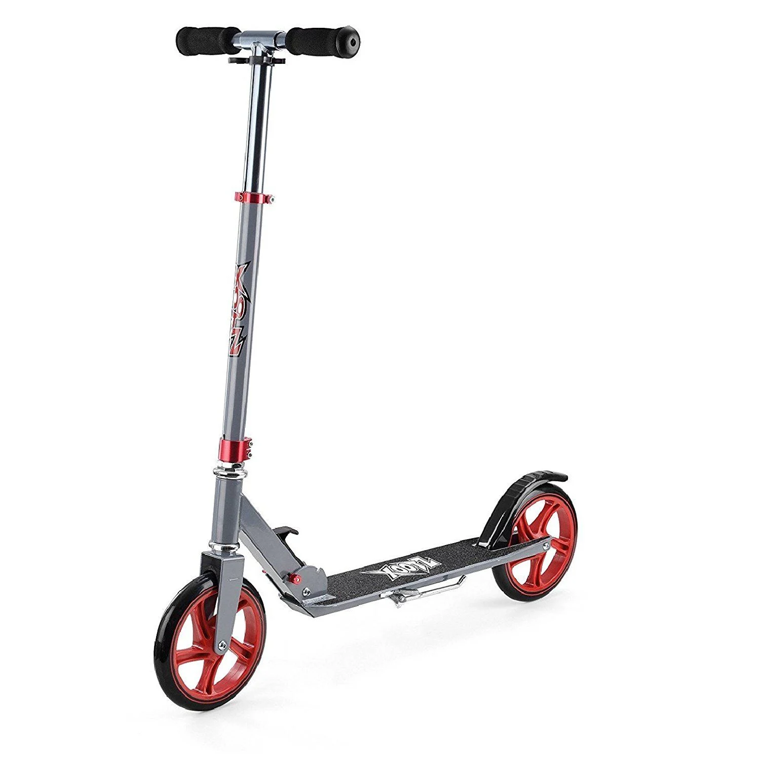 Xootz Big Wheel Kids Folding Push Scooter with Adjustable Handlebars – Gunmetal