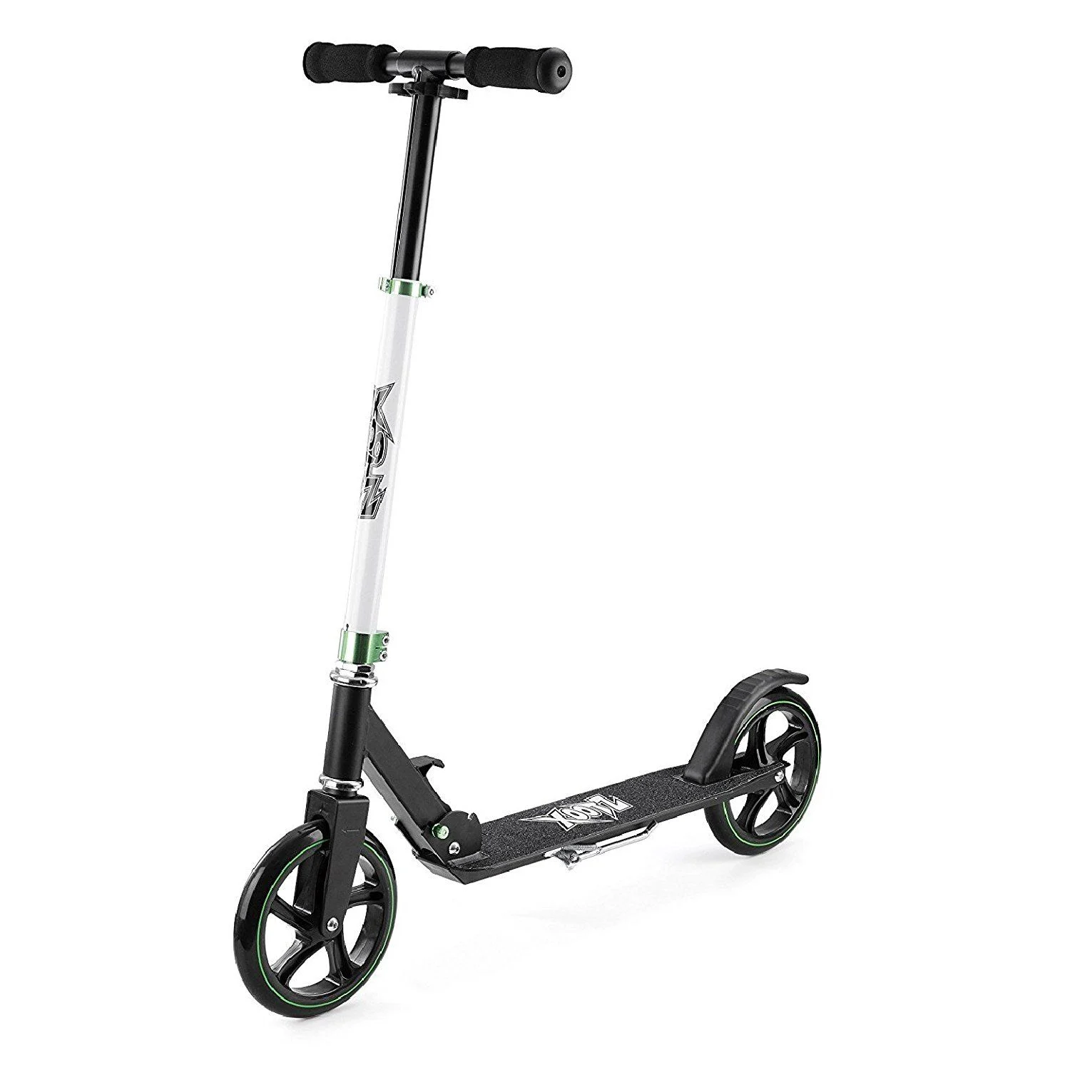 Xootz Big Wheel Kids Folding Push Scooter with Adjustable Handlebars – Black