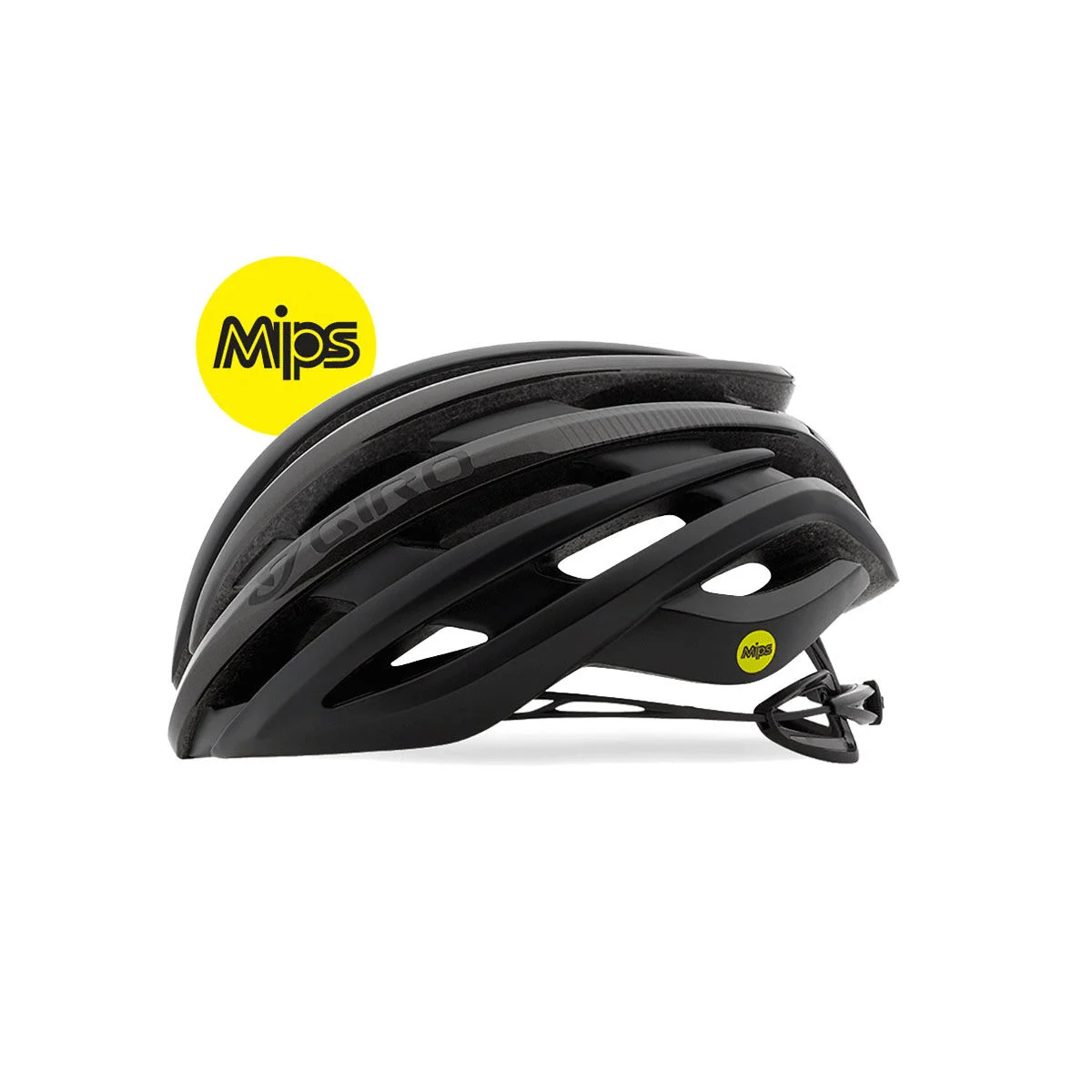 Giro Cinder MIPS Road Bike Helmet, 26 Wind Tunnel Vents – Matt Black/Charcoal