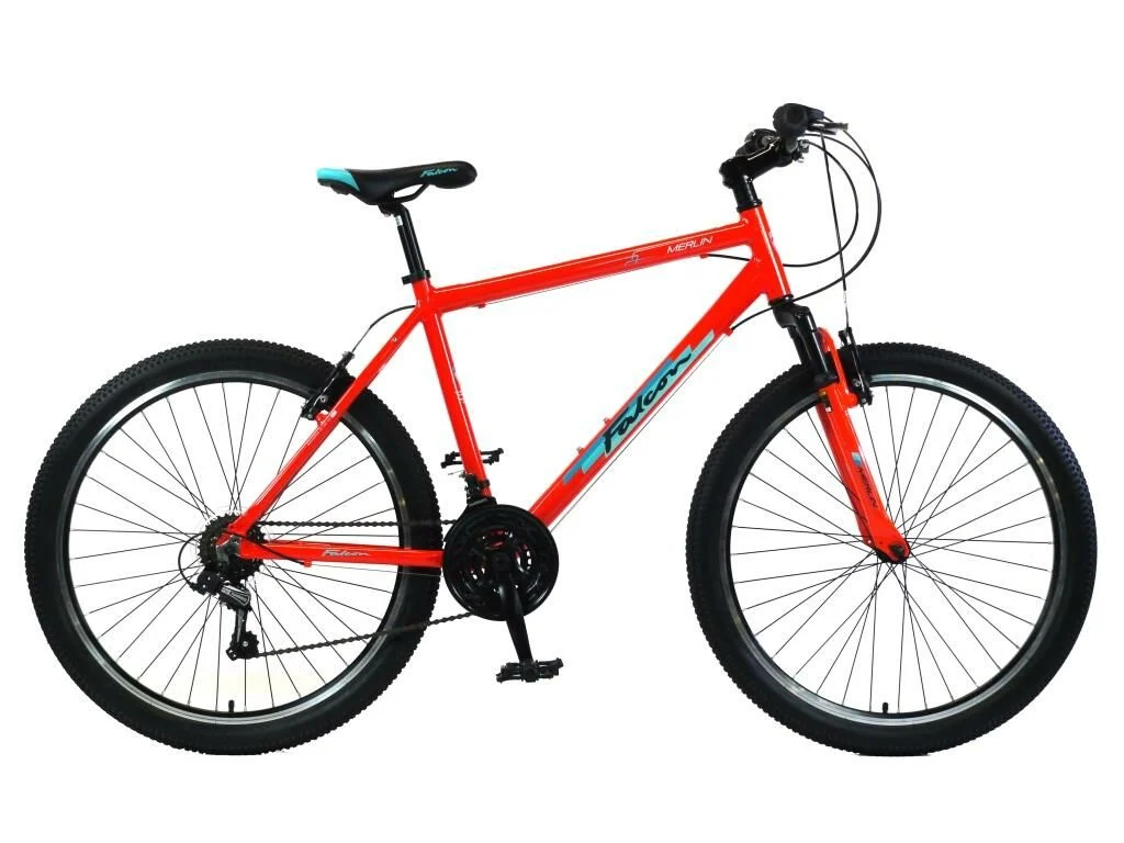 Falcon Merlin Mens Hardtail Mountain Bike, 26″ Wheel – Orange/Blue