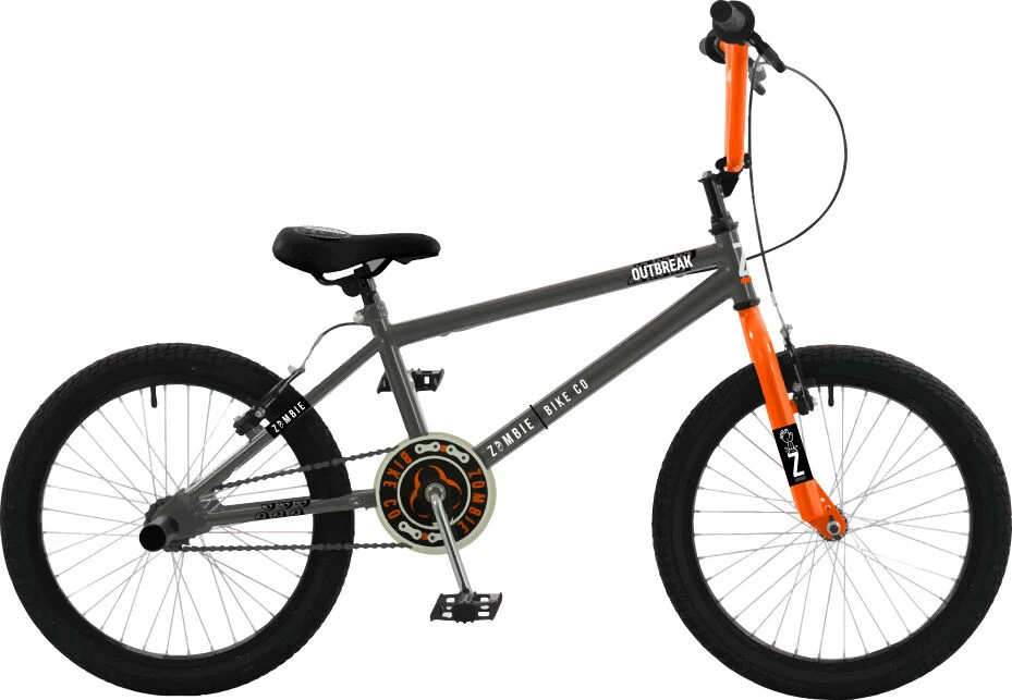 Zombie Outbreak Kids 20″ BMX Bike – Dark Grey/Orange