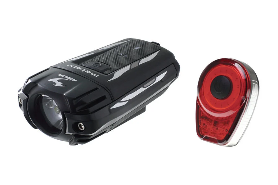 Moon Meteor 300 + Ring 2019 Rechargeable Bike Light Set, Waterproof