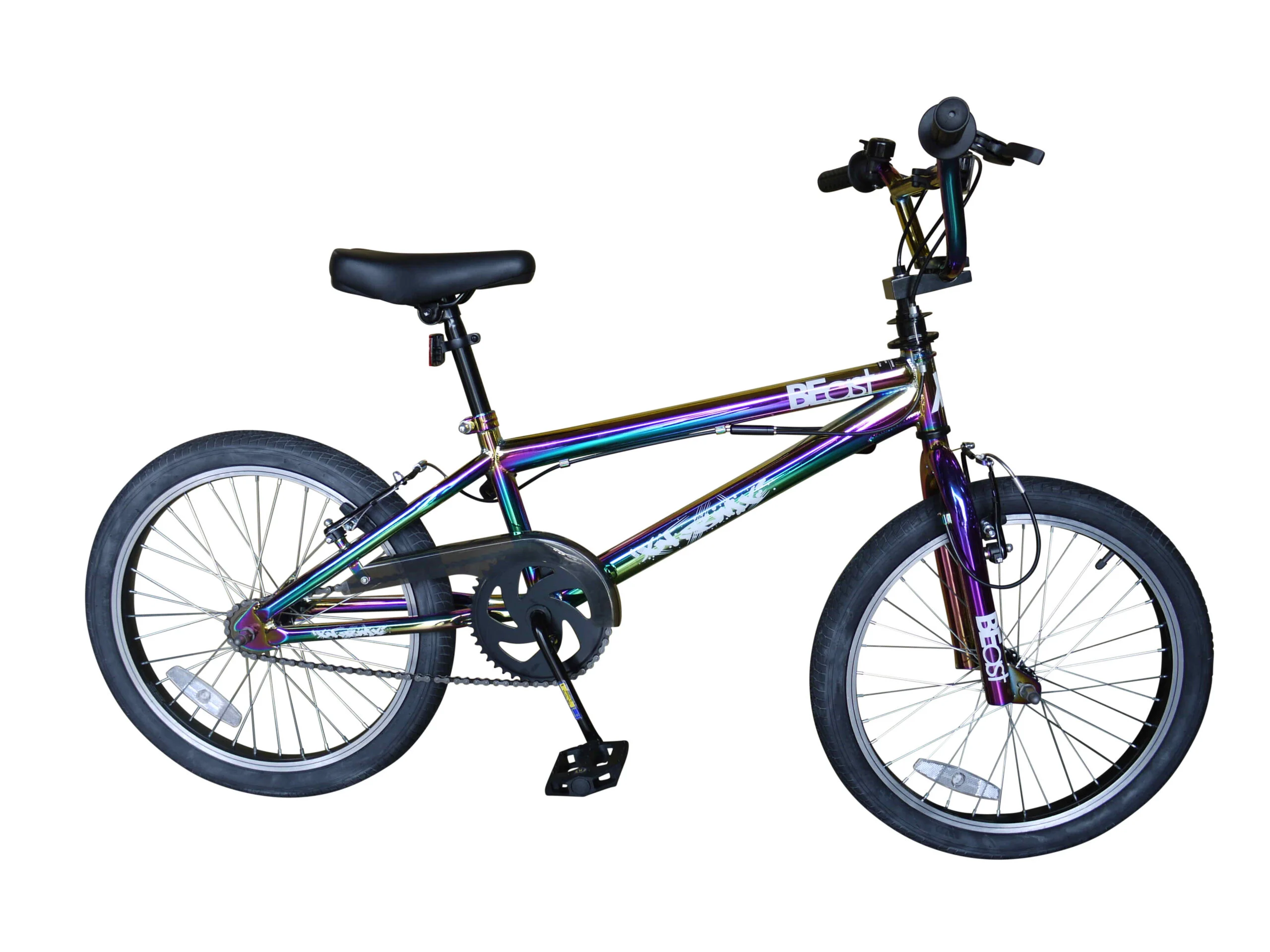 XN Beast Neo Chrome Jet Fuel 20″ Kids Freestyle BMX Spoked Wheel, Single Speed, 360 Gyro