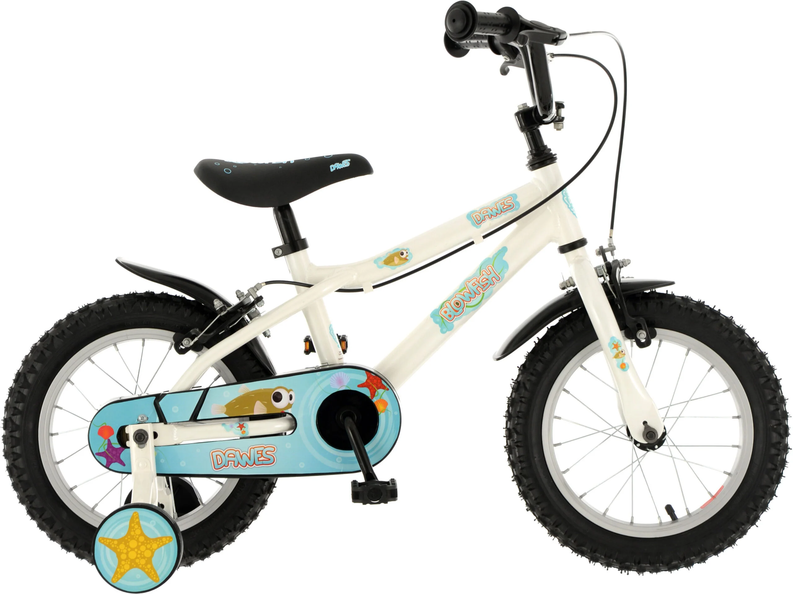 Dawes Blowfish Kids Bike, 14″ Wheel, Single Speed – White
