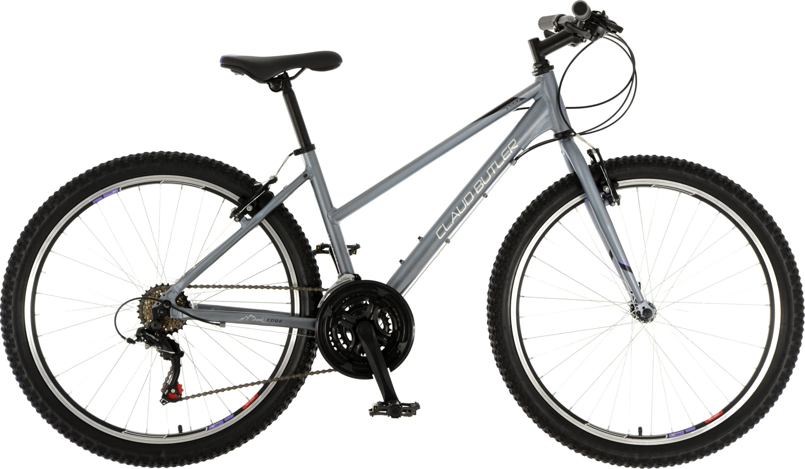 Claud Butler Edge Low Step Ladies Mountain Bike, 26″ Wheel, 18 Speed – Grey