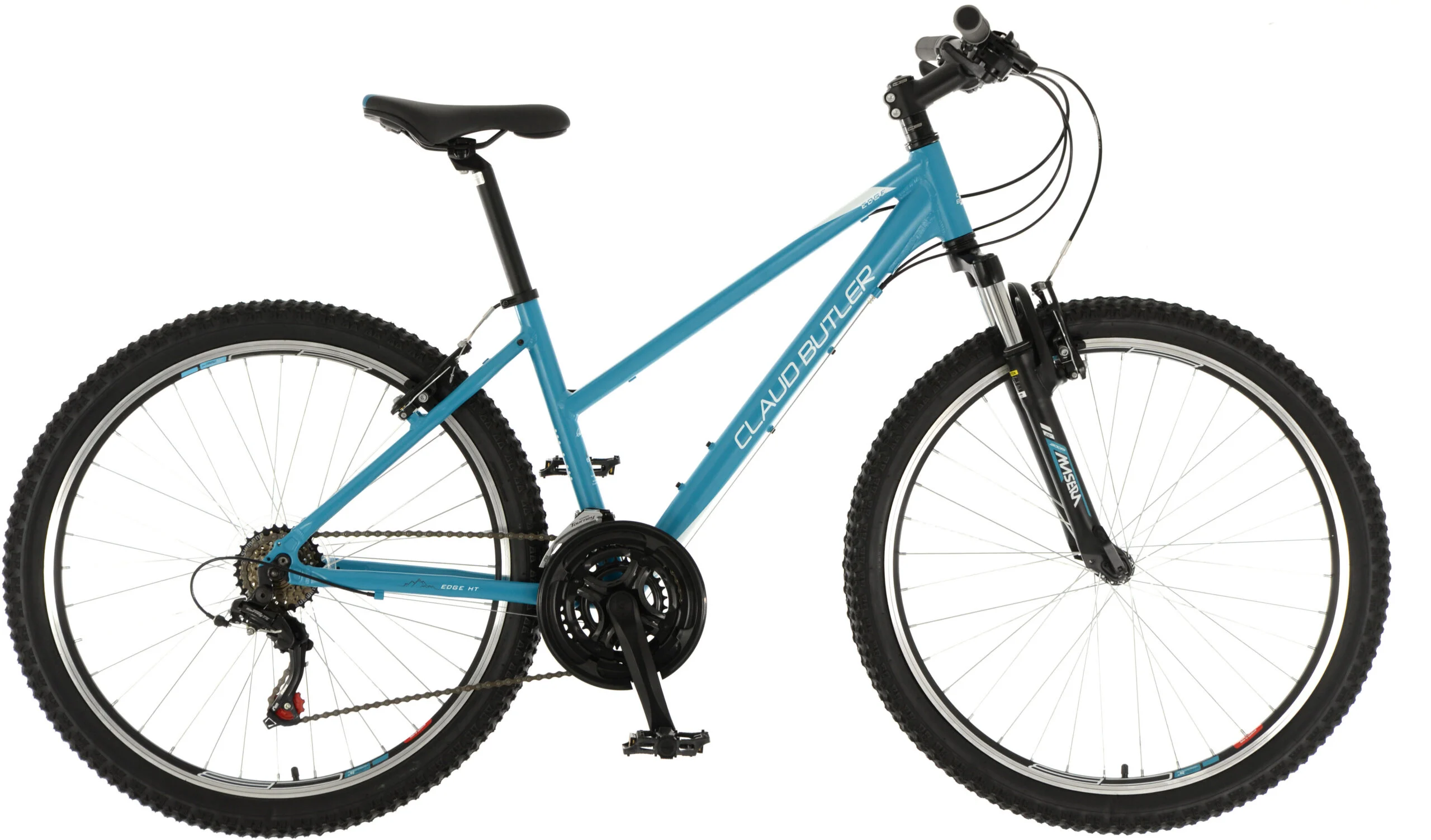 Claud Butler Edge HT Low Step Ladies Mountain Bike, 26″ Wheel, 18 Speed – Blue