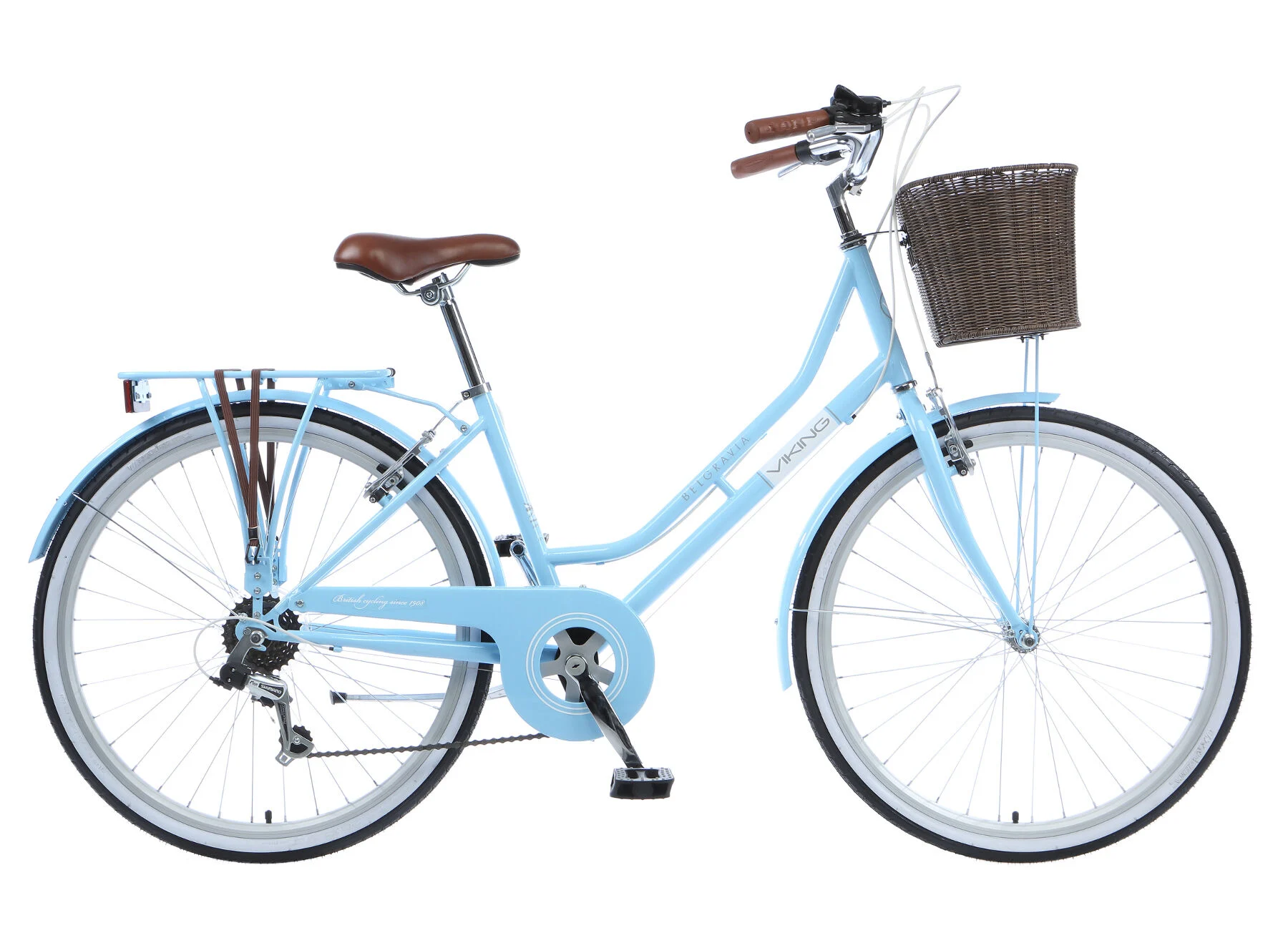 Viking Belgravia Ladies Traditional Heritage Bicycle, 26″ Wheel, 18″ Frame – Pale Blue
