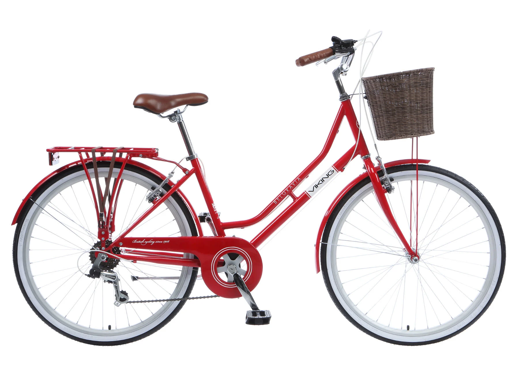 Viking Belgravia Ladies Traditional Heritage Bicycle, 26″ Wheel – Red