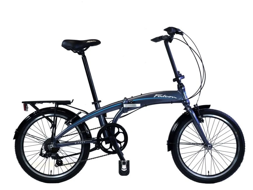 Falcon Nimbus 20″ Folding Commuter Bicycle, 7 Speed – Blue