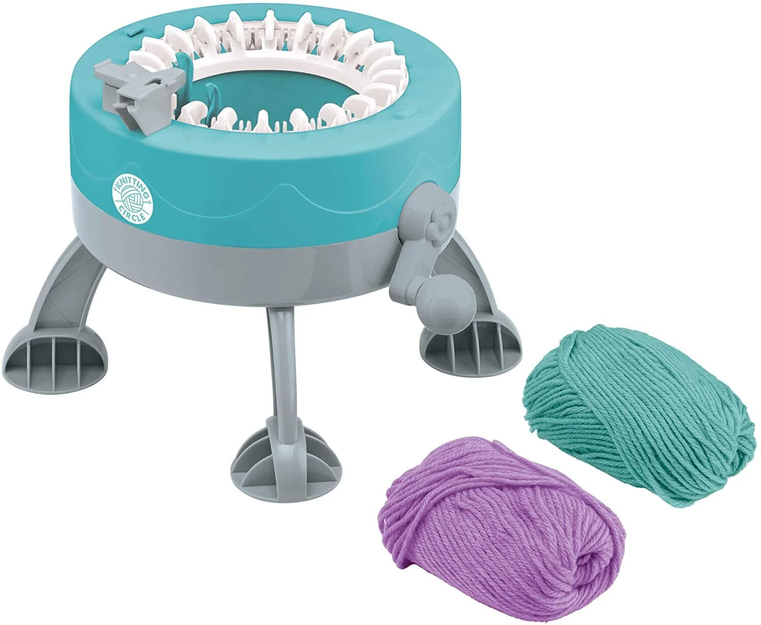 Knitting Circle Station, Small Machine, Knit Gloves, Hats and Scarves with Two Coloured Yarns