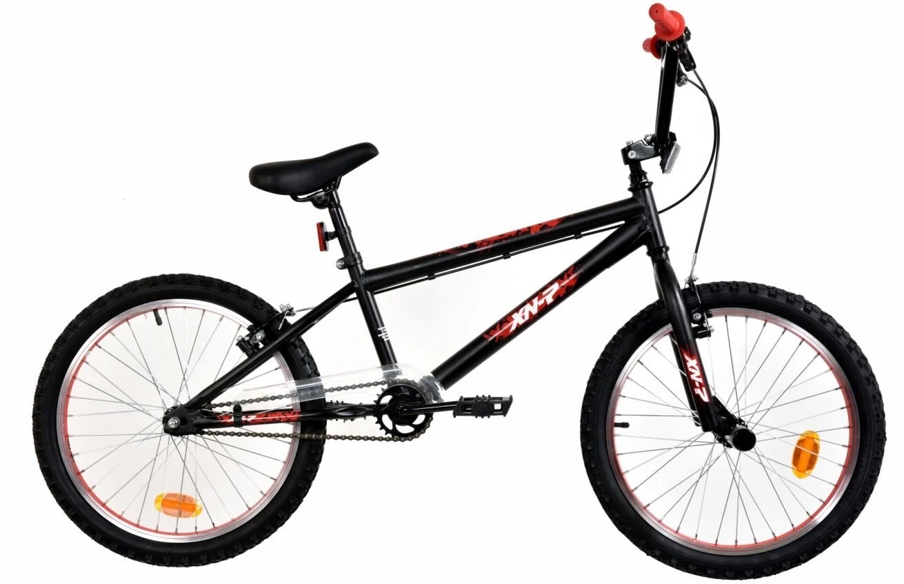 XN-7-20 BMX Bike, Mens Boys Freestyle BMX, 20″ Wheel – Black/Red