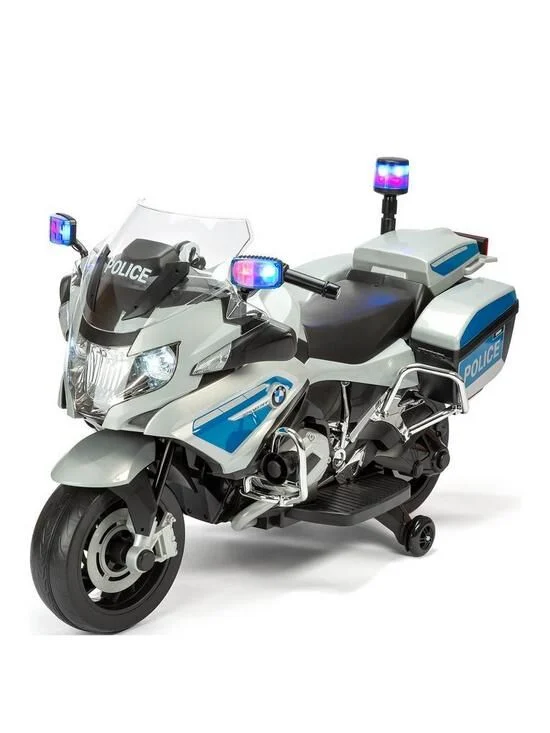 Toyrific BMW Electric Police Bike Kids Ride On – White/Blue