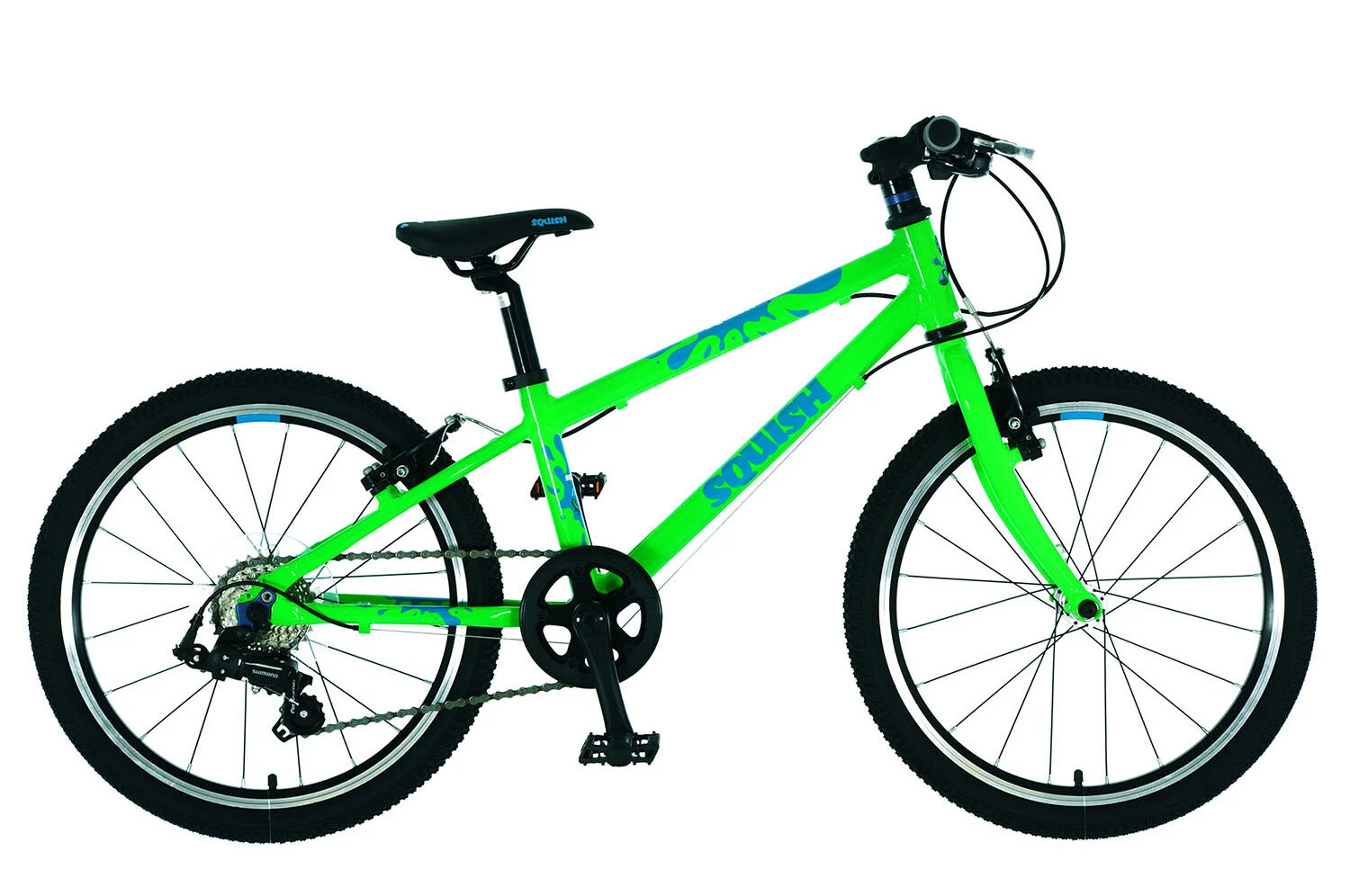 Squish Junior Rigid Hybrid Bike, 20″ Wheel – Green/Blue
