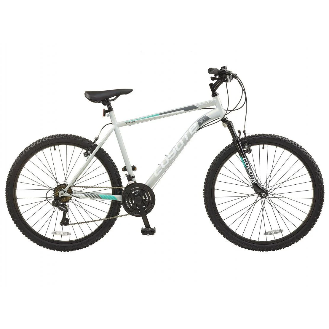 Coyote Mirage DX Mens Hardtail Mountain Bike, 26″ Wheel, 21 Speed – Grey