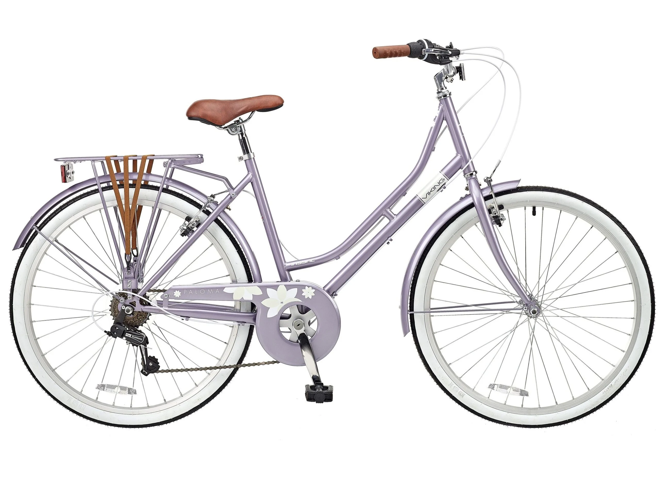 Viking Paloma Ladies Traditional Dutch Bicycle, 26″ Wheel – Metallic Lavender