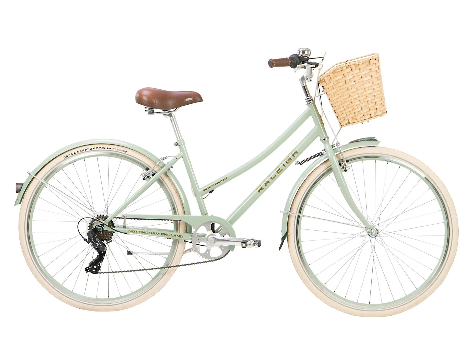 Raleigh Sherwood Ladies Traditional Low Step Heritage Bicycle 2021, 700c Wheel – Sage