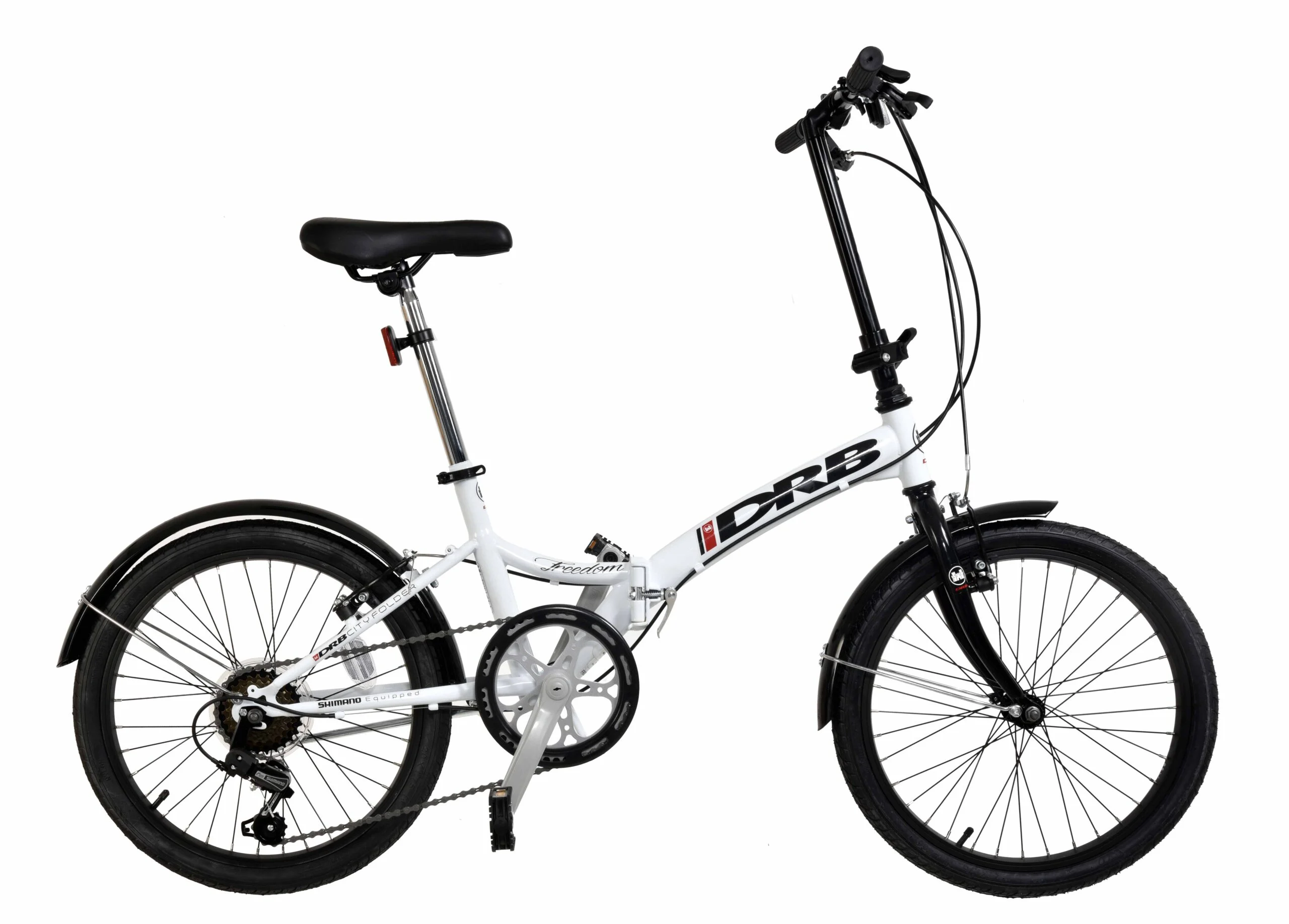 Dallingridge Freedom Folding Commuter Bicycle, 20″ Wheel, 6 Speed – White