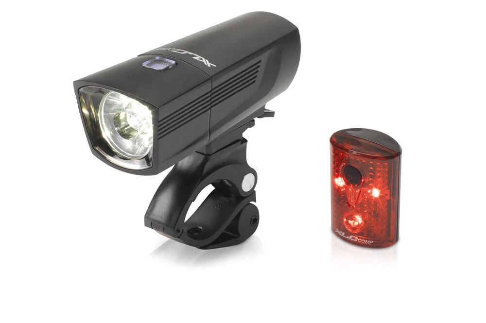 XLC Light Set Bicycle Front Rear Francisco Pan Cycling Black Bright LED Bike