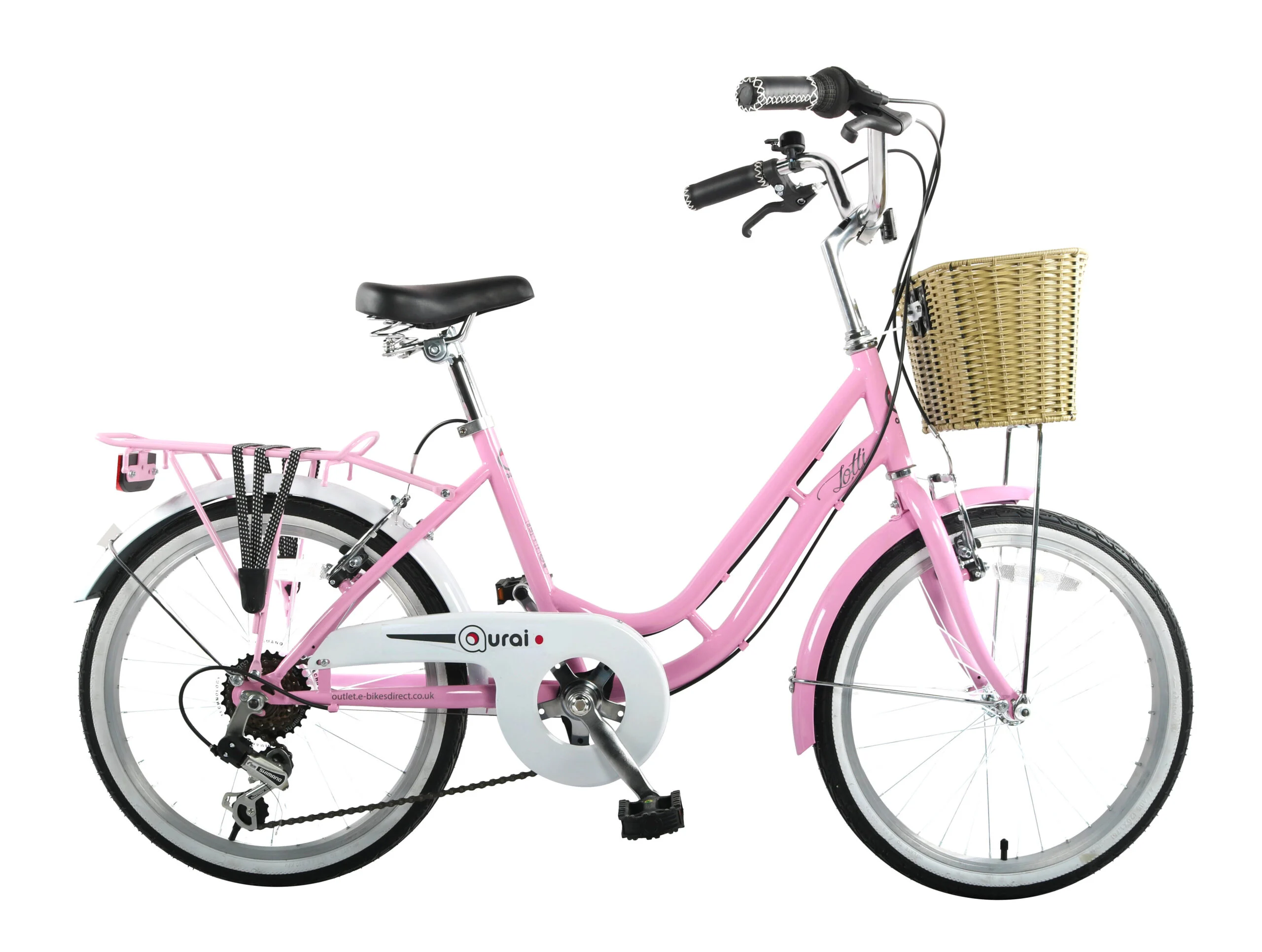 Aurai Lotti Junior Girls Traditional Heritage Bicycle, 20″ Wheel – Candy Pink