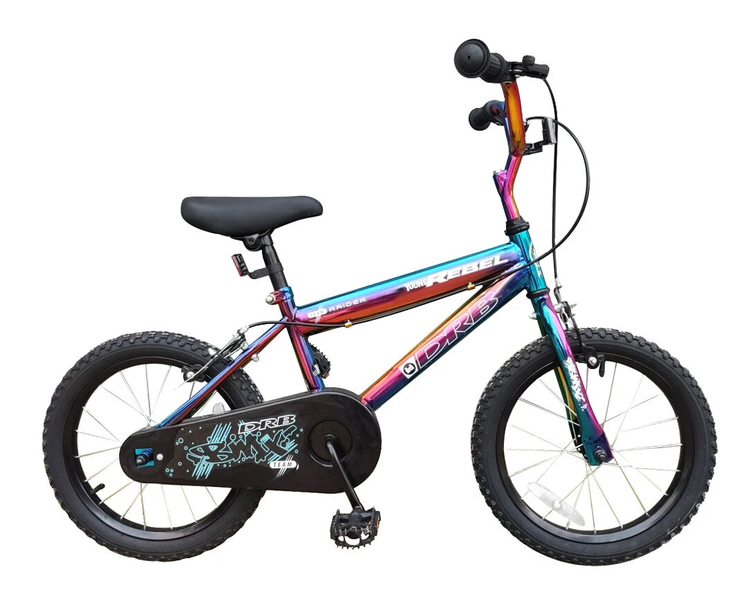 Dallingridge Young Rebel Kids 16″ Pavement Bike – Neo Chrome Jet Fuel