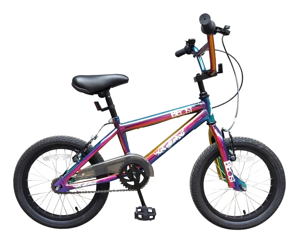 XN Beast 16″ Kids Freestyle BMX Bike – Neo Chrome Jet Fuel