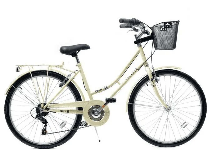 Aurai Trekker Ladies Heritage Bike, 26″ Wheel, 6 Speed – Cream