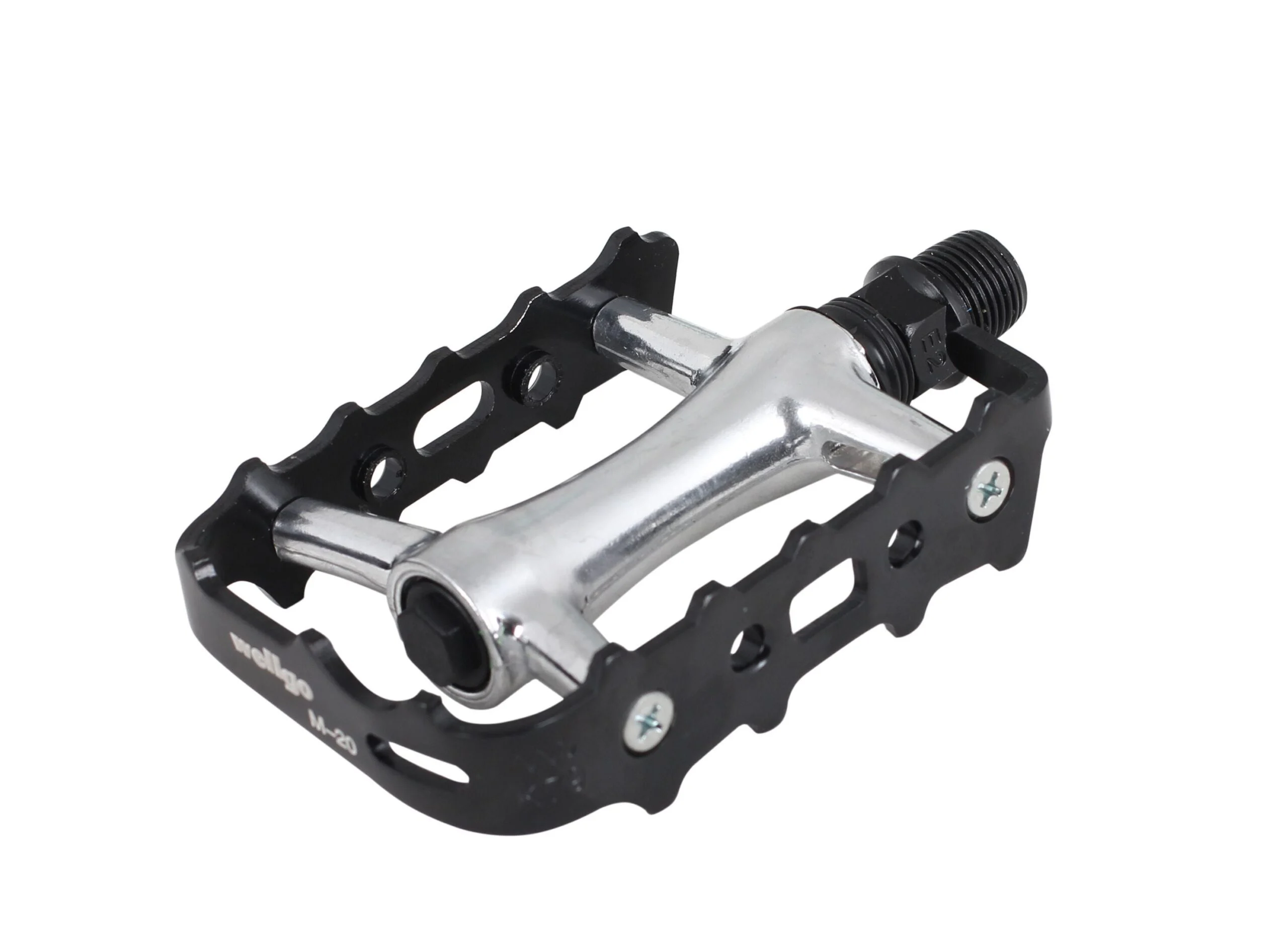 ETC Alloy Bicycle Pedals, 9/16″ – Black/Polished