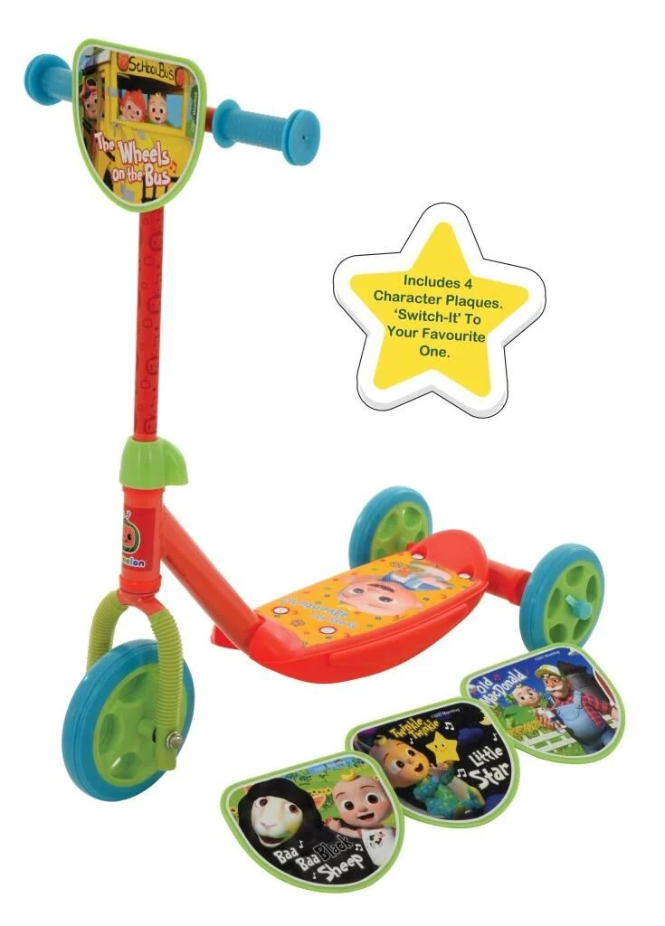 CoComelon Switch It Multi Character Tri Scooter – Multicoloured