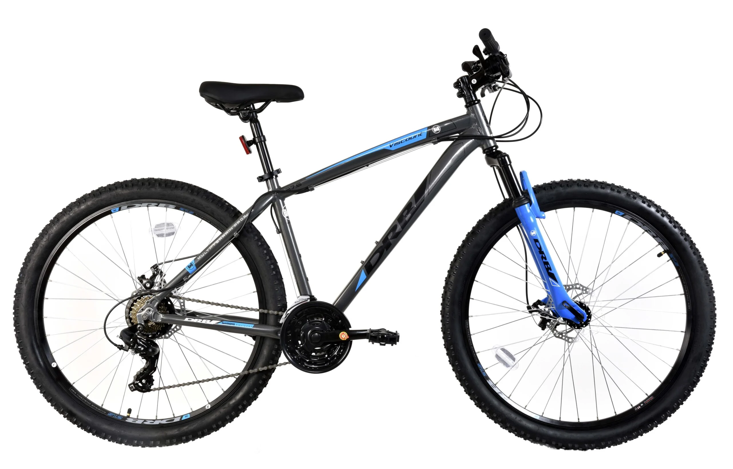 Dallingridge Viscount Hardtail Mountain Bike, 27.5″ Wheel – Grey/Blue