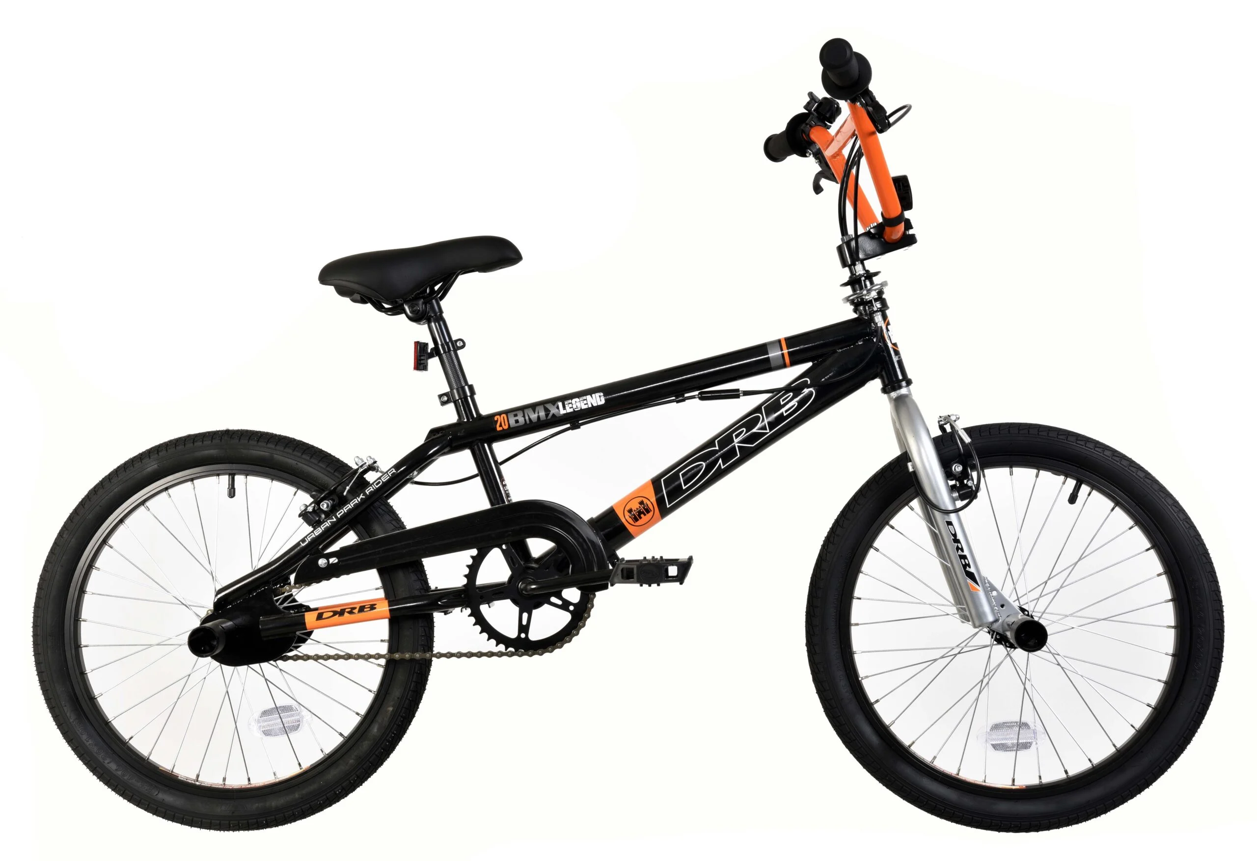Dallingridge Legend 20″ Freestyle BMX Bike w/ 360 Gyro – Gloss Black/Orange/Silver