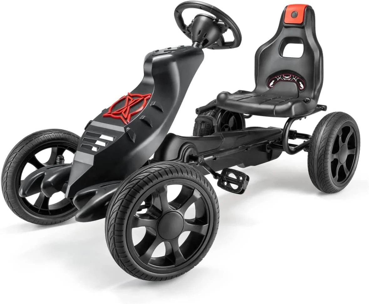 Xootz Venom Pedal Go Kart Ride-On Race Car – Black