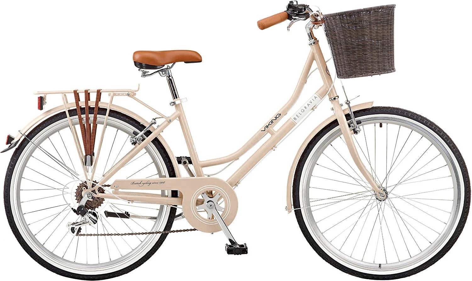 Viking Belgravia Ladies Traditional Heritage Bicycle, 26″ Wheel – Latte