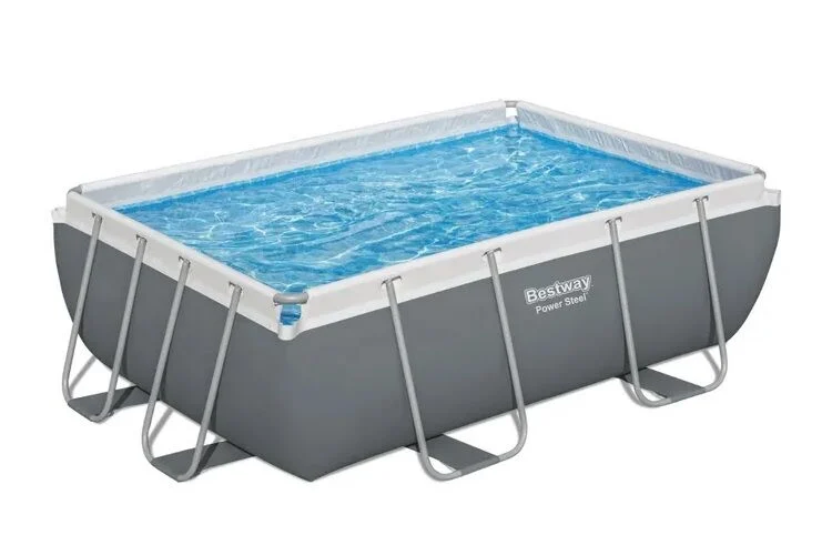 Bestway Power Steel 9’3″ x 6’5″ x 33″/2.82m x 1.96m x 84cm Rectangular Pool Set