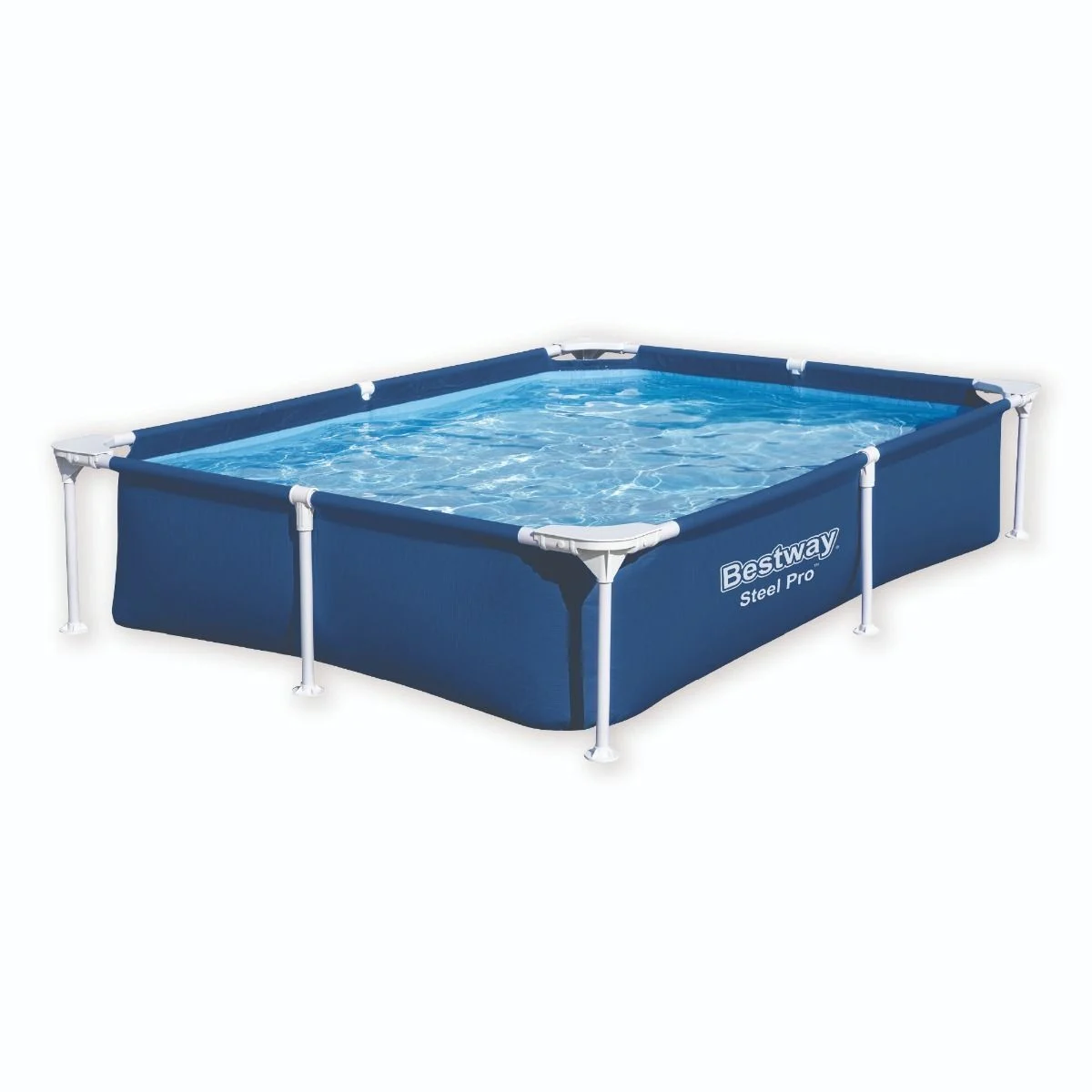 Bestway 7.3ft Steel Pro Rectangular Pool Set – Blue