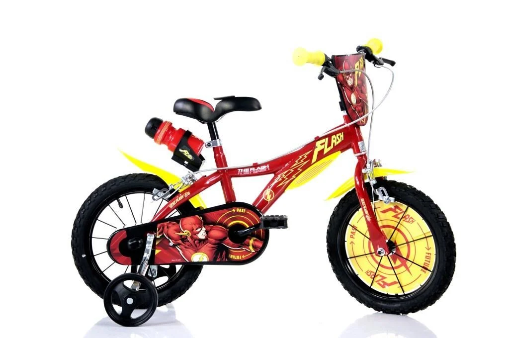 Dino Flash Kids 16″ Wheel Bike – Red/Yellow