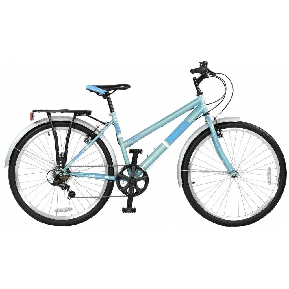 Falcon Expression Ladies Low Step City Hybrid Bike – Sky Blue