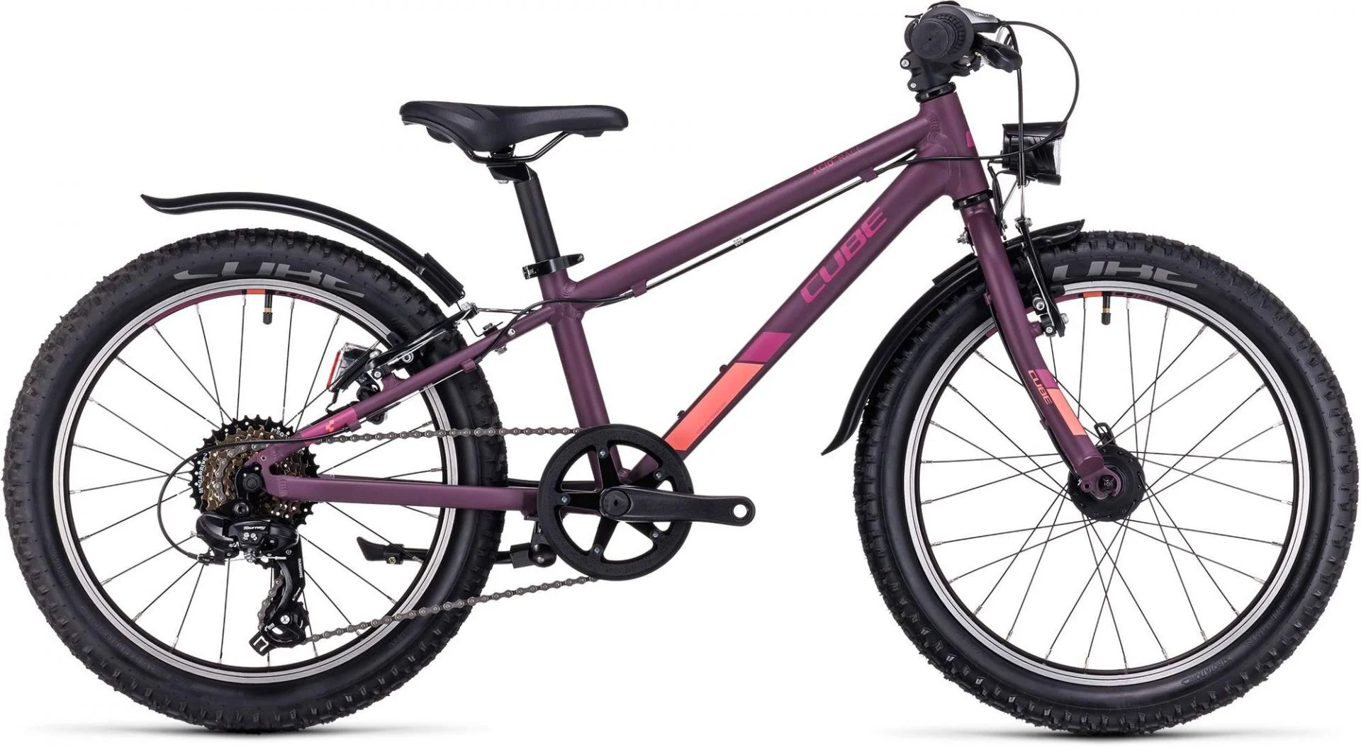 Cube Acid 200 Allroad 20″ Kids Mountain Bike – Purple/Orange