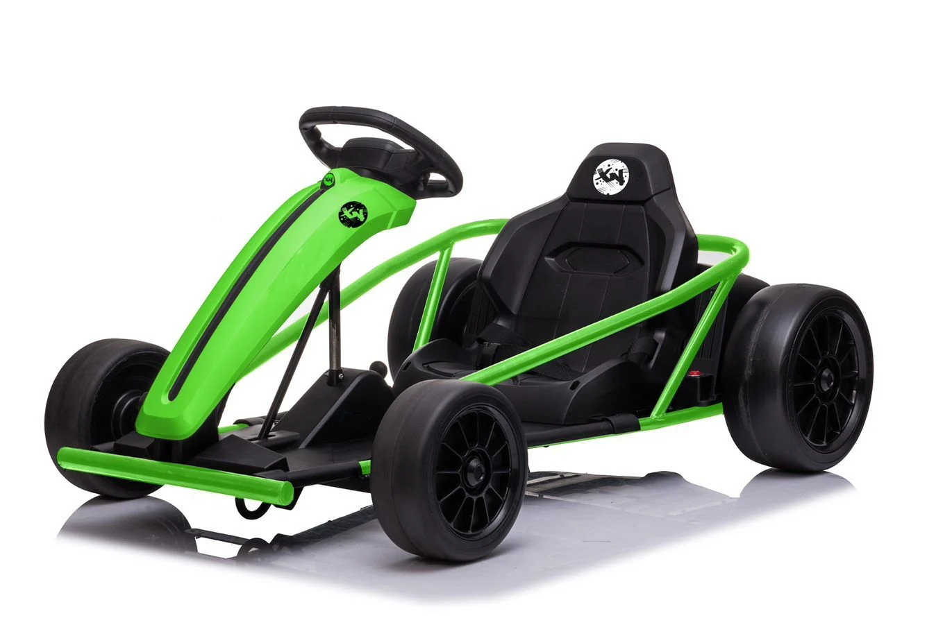 XN E-Go Kart 24v Kids Electric Go Kart Ride On – Black/Green