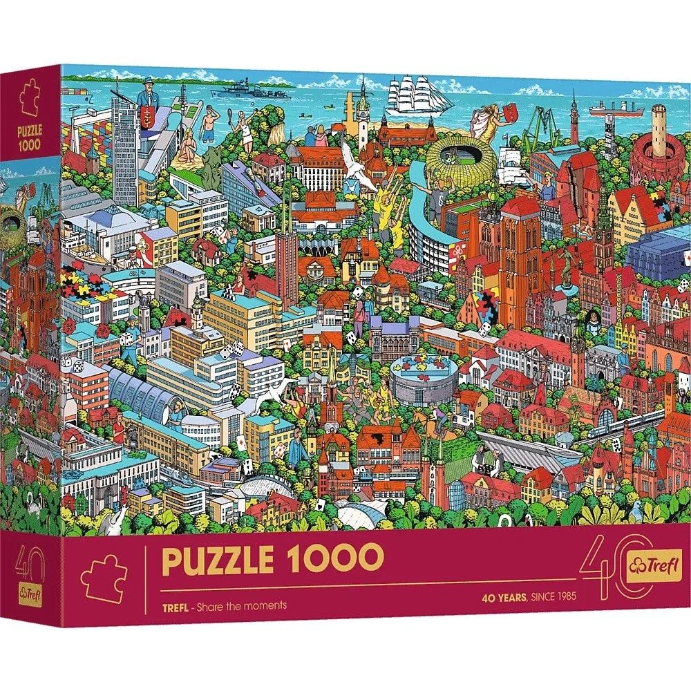 Trefl 40th Anniversary Tri-City 1000 Piece Puzzle