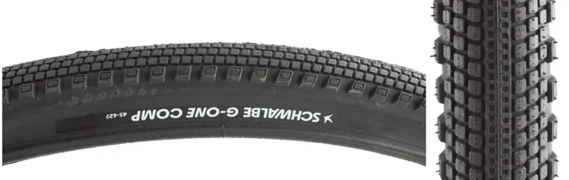 Schwalbe G-One Comp 700x45 K-Guard Green Compound Wire Tire in Black