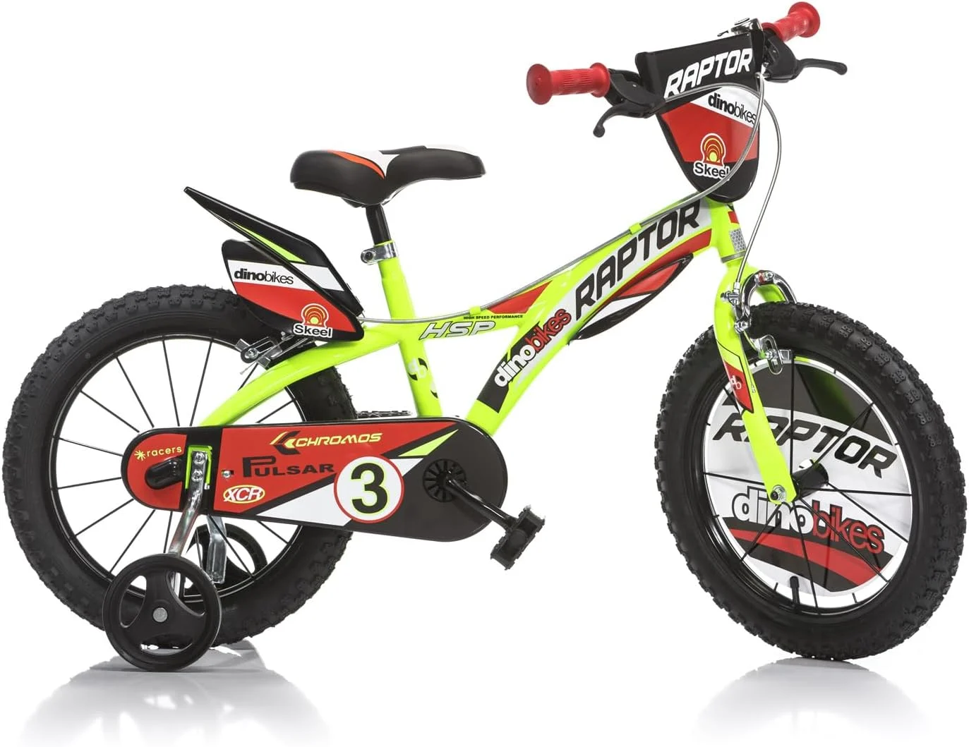 Dino Raptor 16″ Kids Bike – Yellow