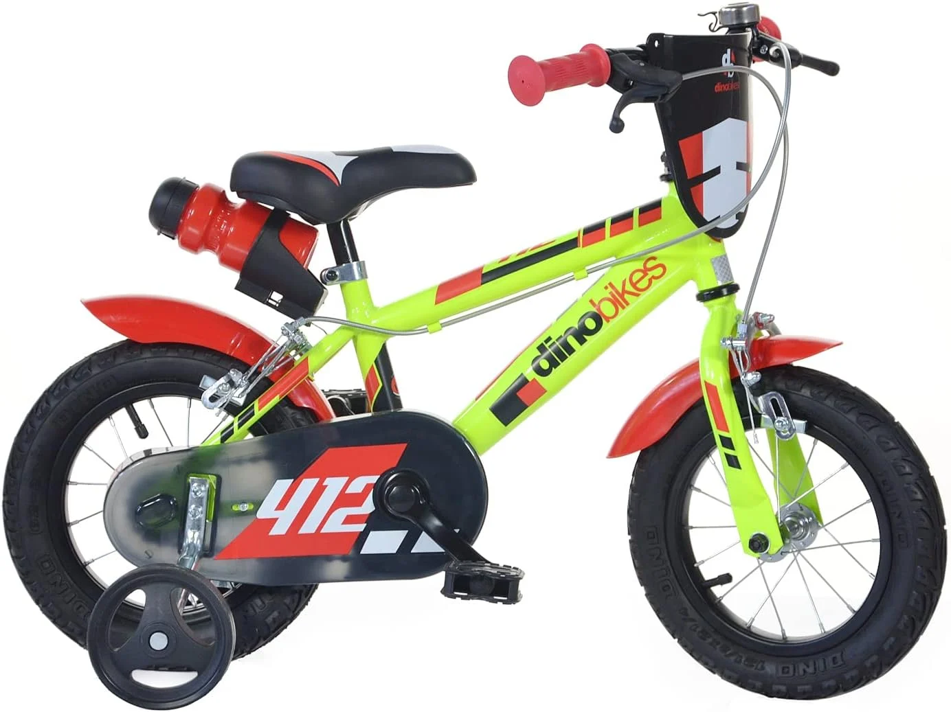 Dino 412 12″ Kids Bike – Yellow