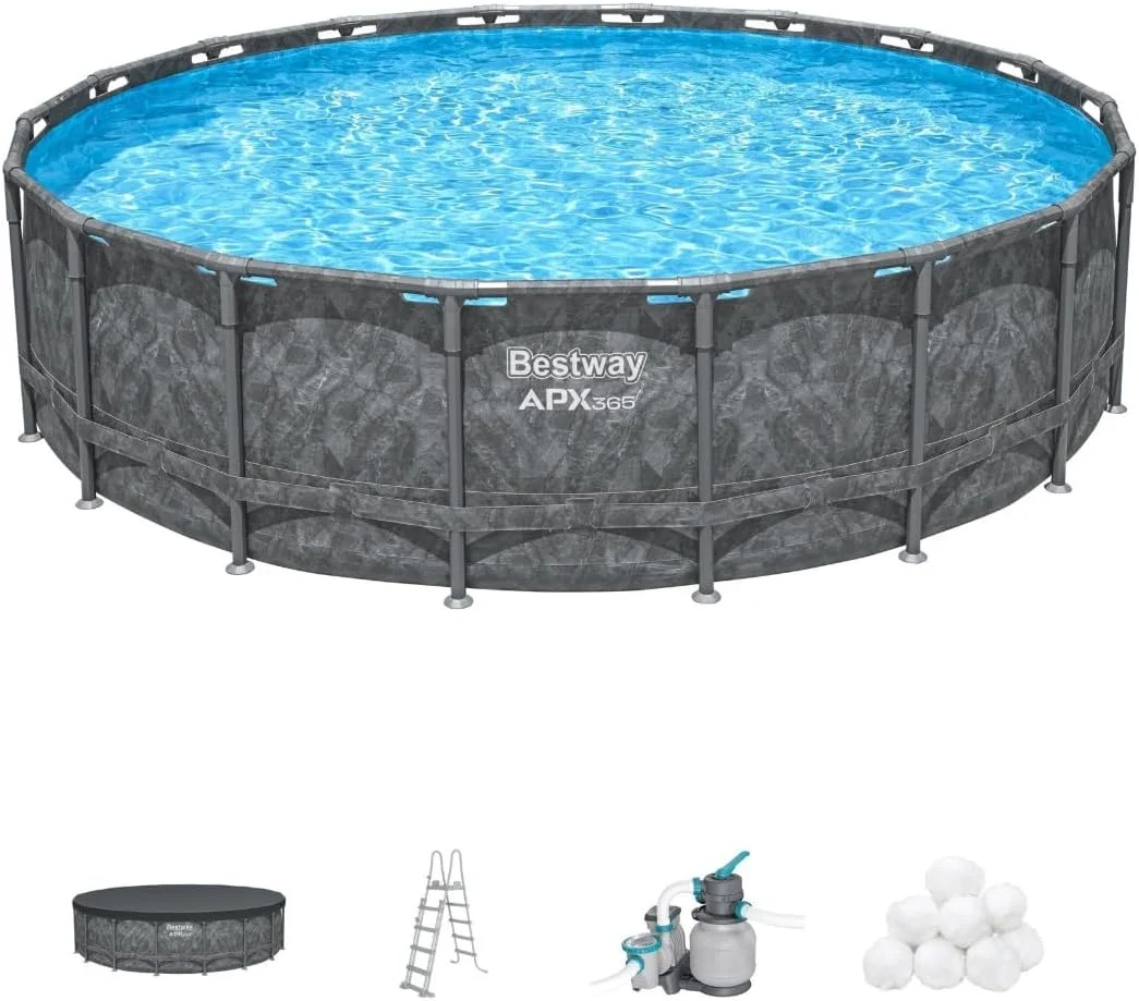 Bestway APX365 18′ x 52″ Round Swimming Pool Set