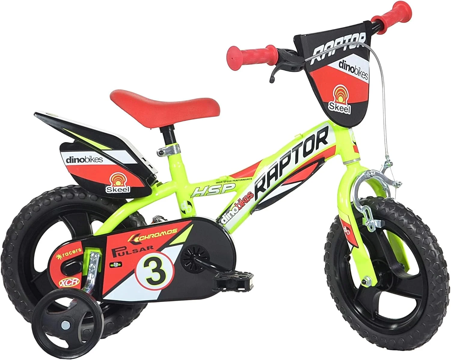 Dino Raptor 12″ Kids Bike – Yellow
