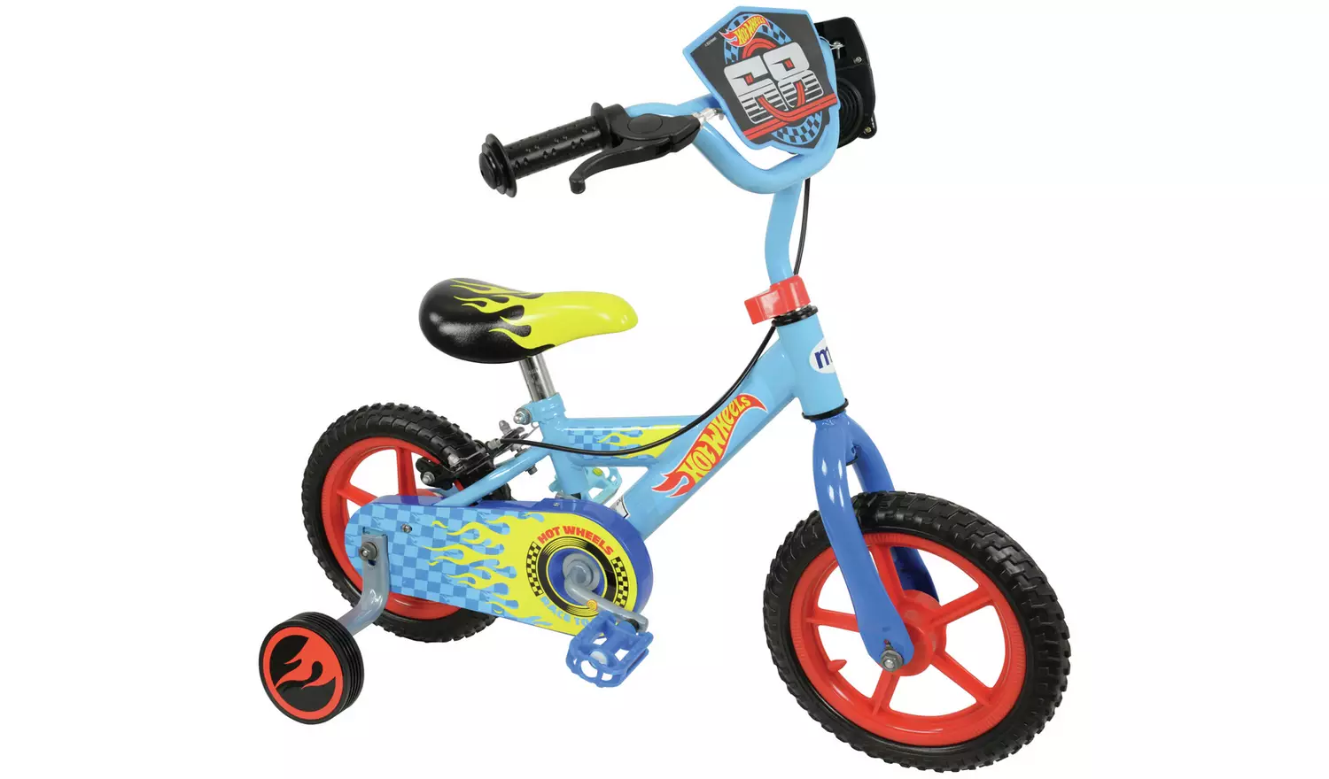 Hot Wheels 12inch Kids Bike with Stabilisers – Blue